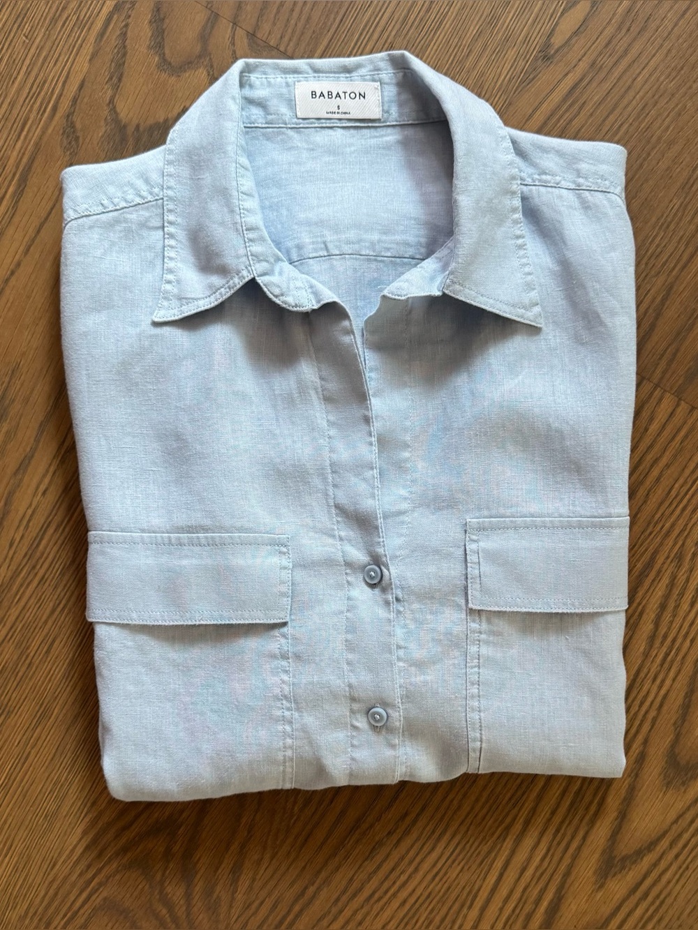 NWOT Babaton Utility Linen Shirt